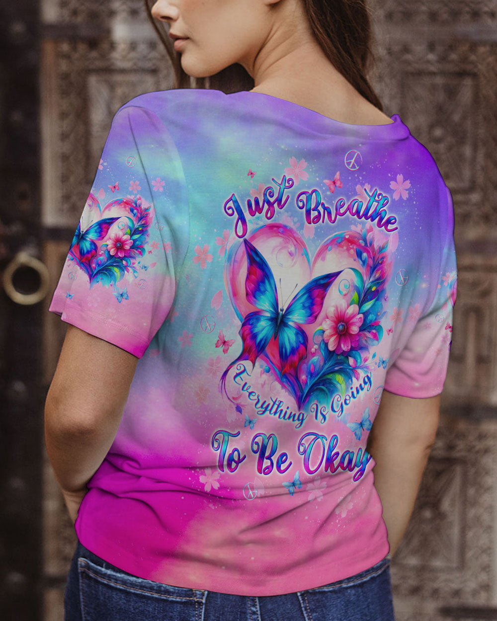JUST BREATHE BUTTERFLY ALL OVER PRINT - TLTW3105245