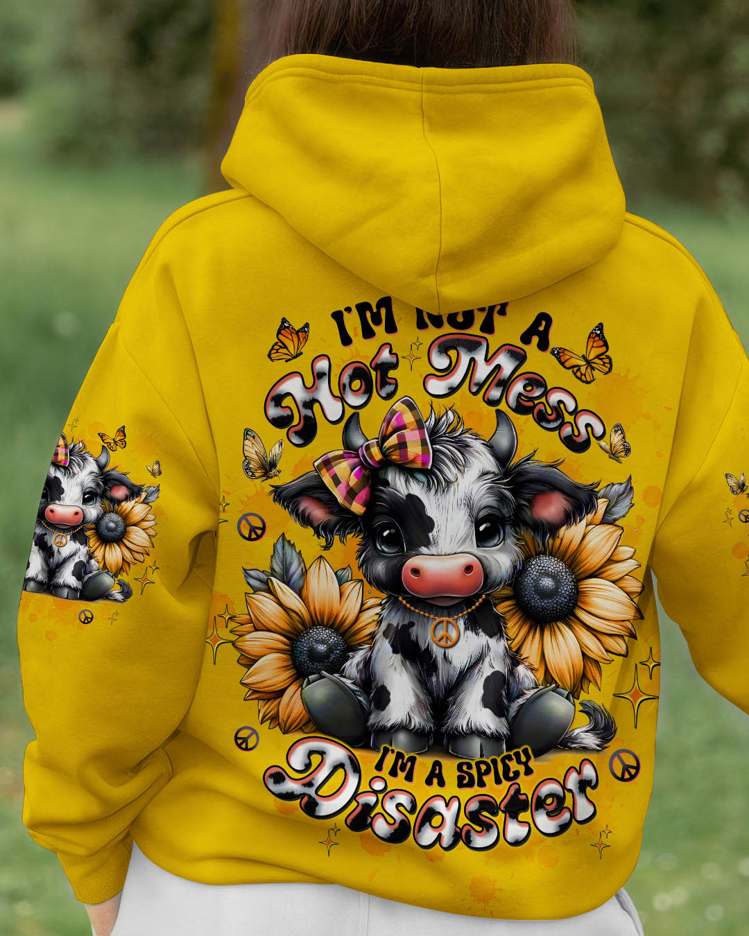 I'M NOT A HOT MESS COW SUNFLOWER ALL OVER PRINT - TLTW3110253