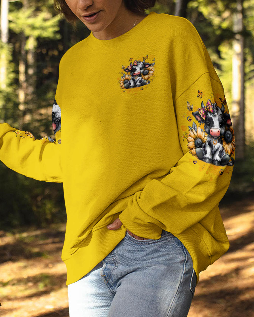 I'M NOT A HOT MESS COW SUNFLOWER ALL OVER PRINT - TLTW3110253
