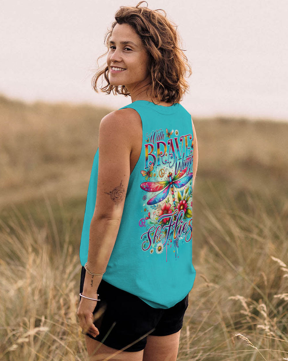 WITH BRAVE WINGS SHE FLIES ALL OVER PRINT - TY0201241