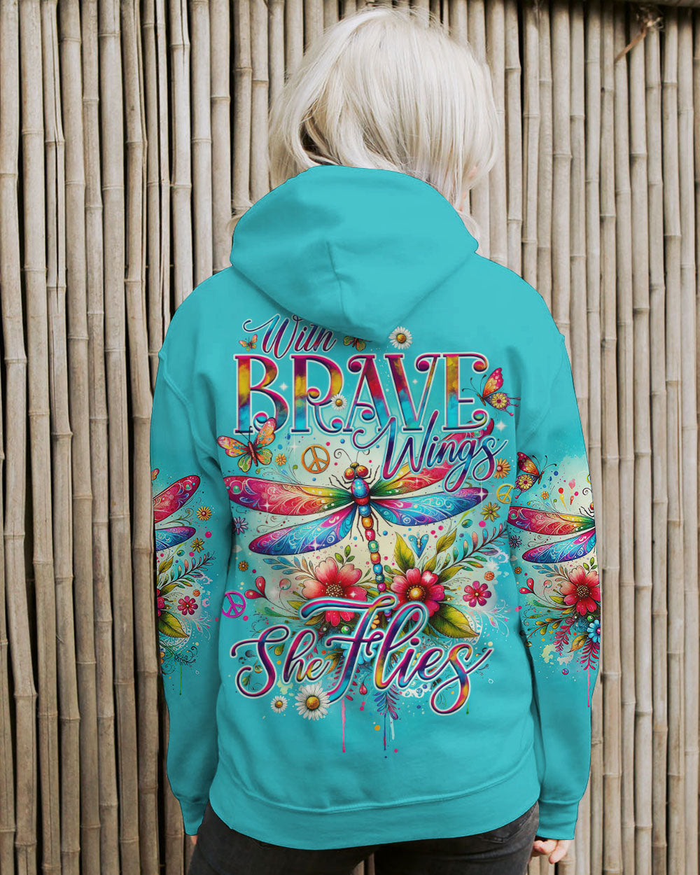 WITH BRAVE WINGS SHE FLIES ALL OVER PRINT - TY0201241