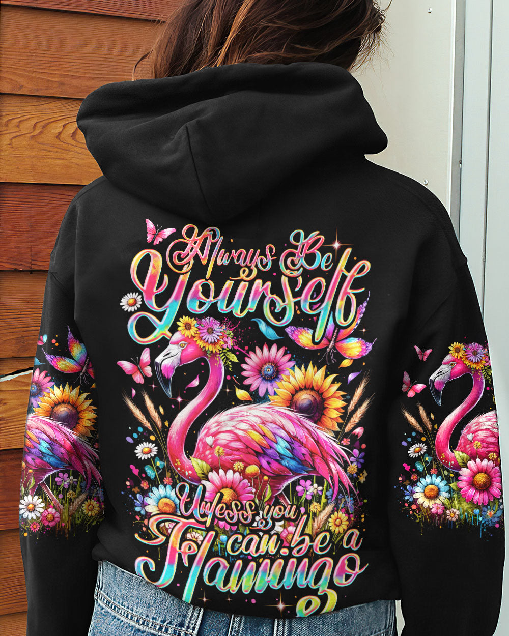ALWAYS BE YOURSELF FLAMINGO ALL OVER PRINT - TY0201242