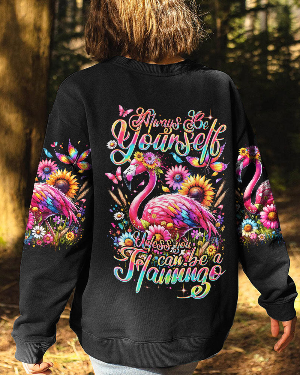 ALWAYS BE YOURSELF FLAMINGO ALL OVER PRINT - TY0201242