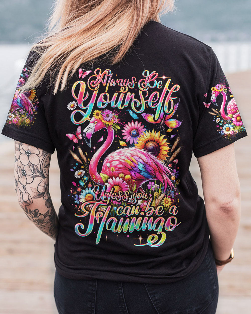 ALWAYS BE YOURSELF FLAMINGO ALL OVER PRINT - TY0201242