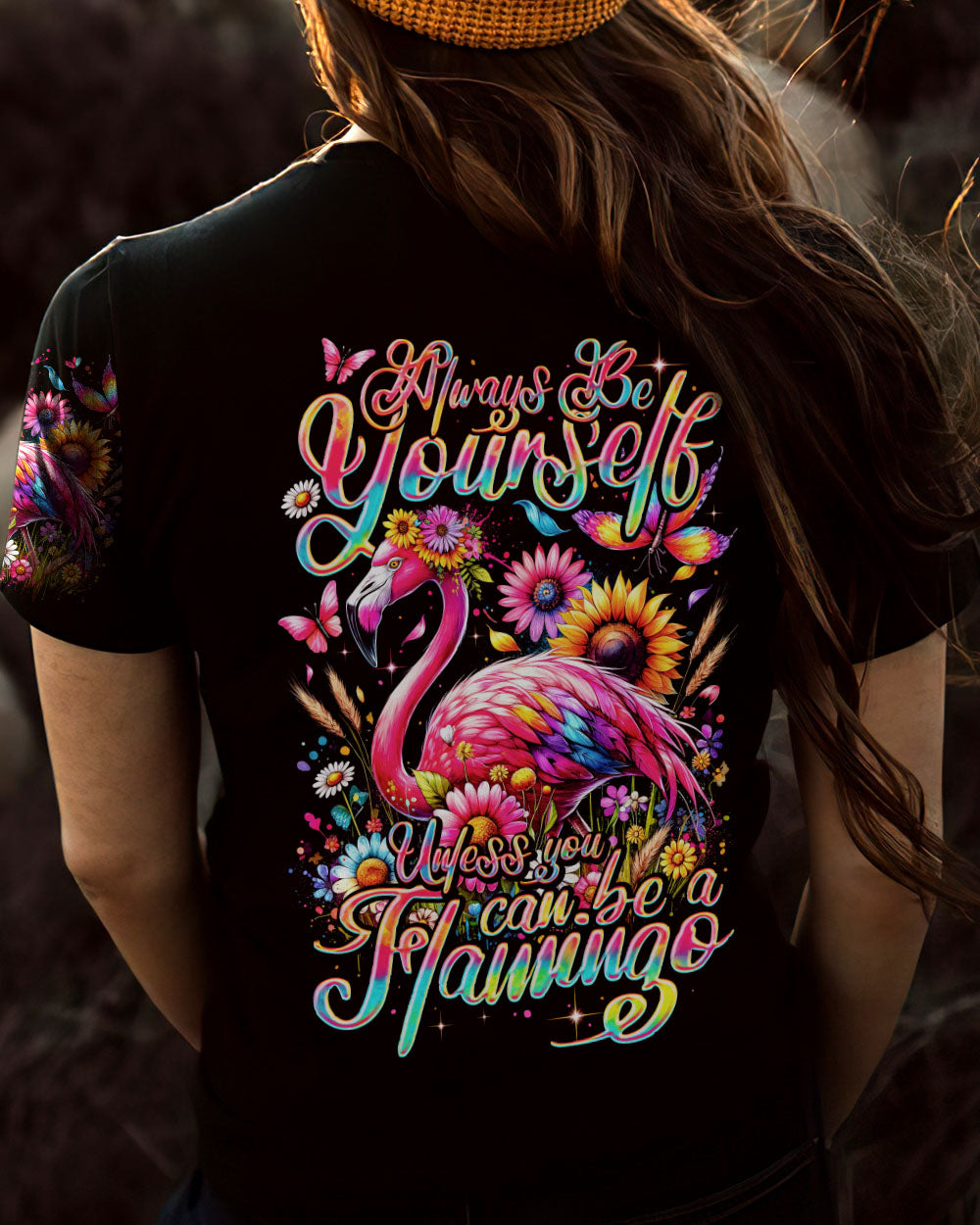 ALWAYS BE YOURSELF FLAMINGO ALL OVER PRINT - TY0201242