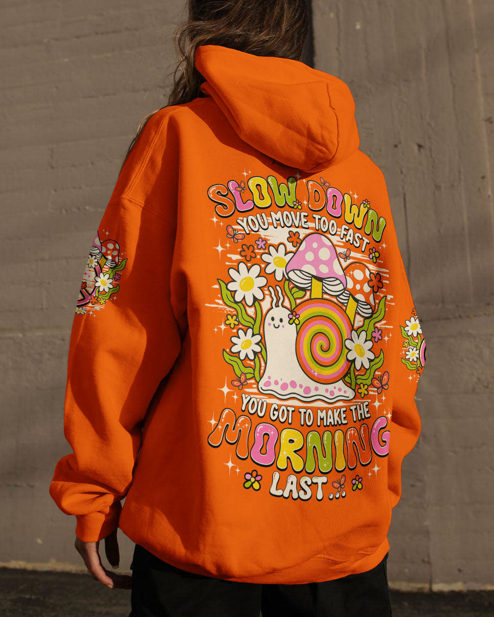 SLOW DOWN SNAIL HIPPIE ALL OVER PRINT - TY0207252
