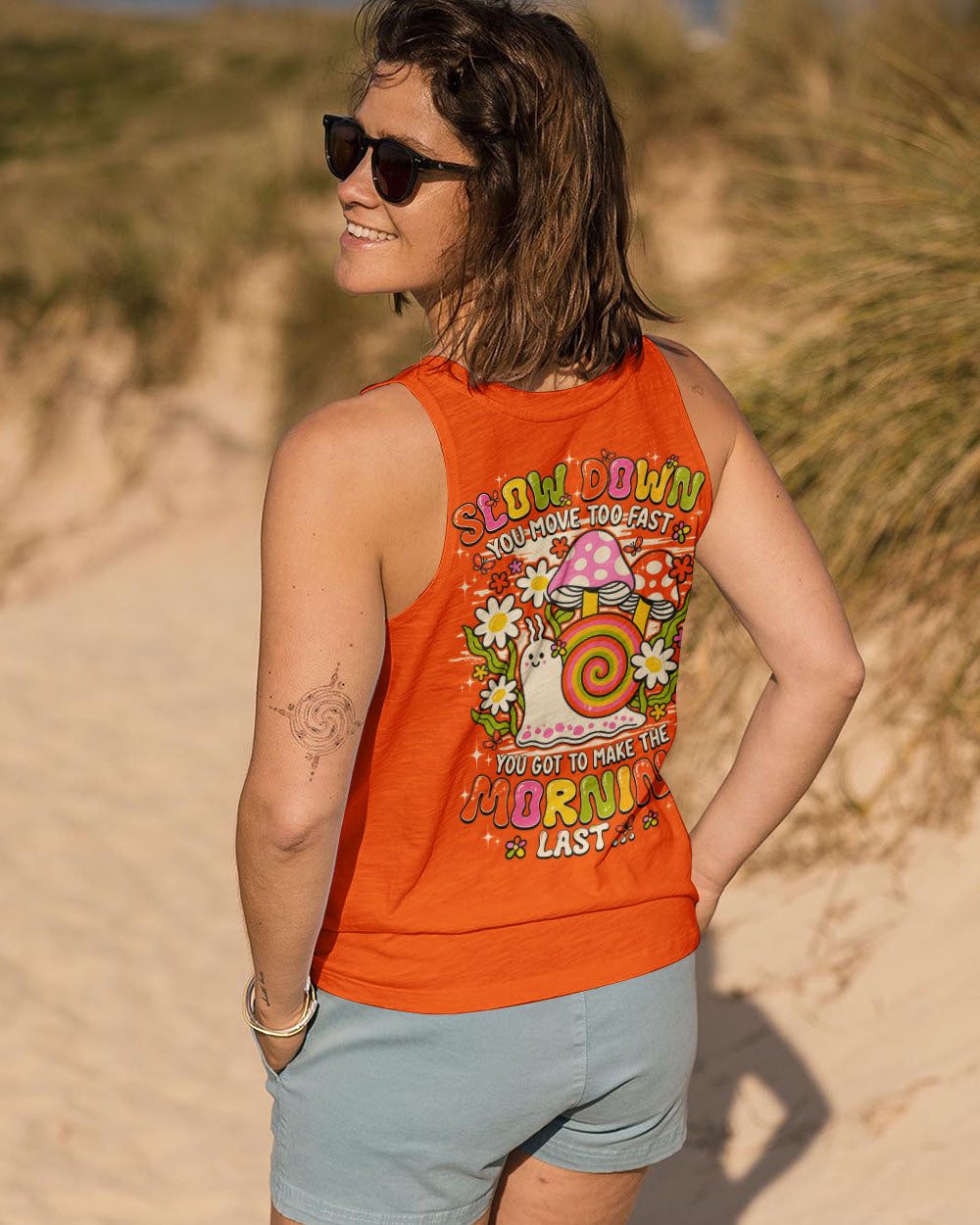 SLOW DOWN SNAIL HIPPIE ALL OVER PRINT - TY0207252