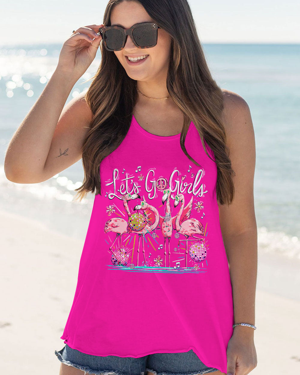 LET'S GO GIRLS FLAMINGO ALL OVER PRINT - TY0407235