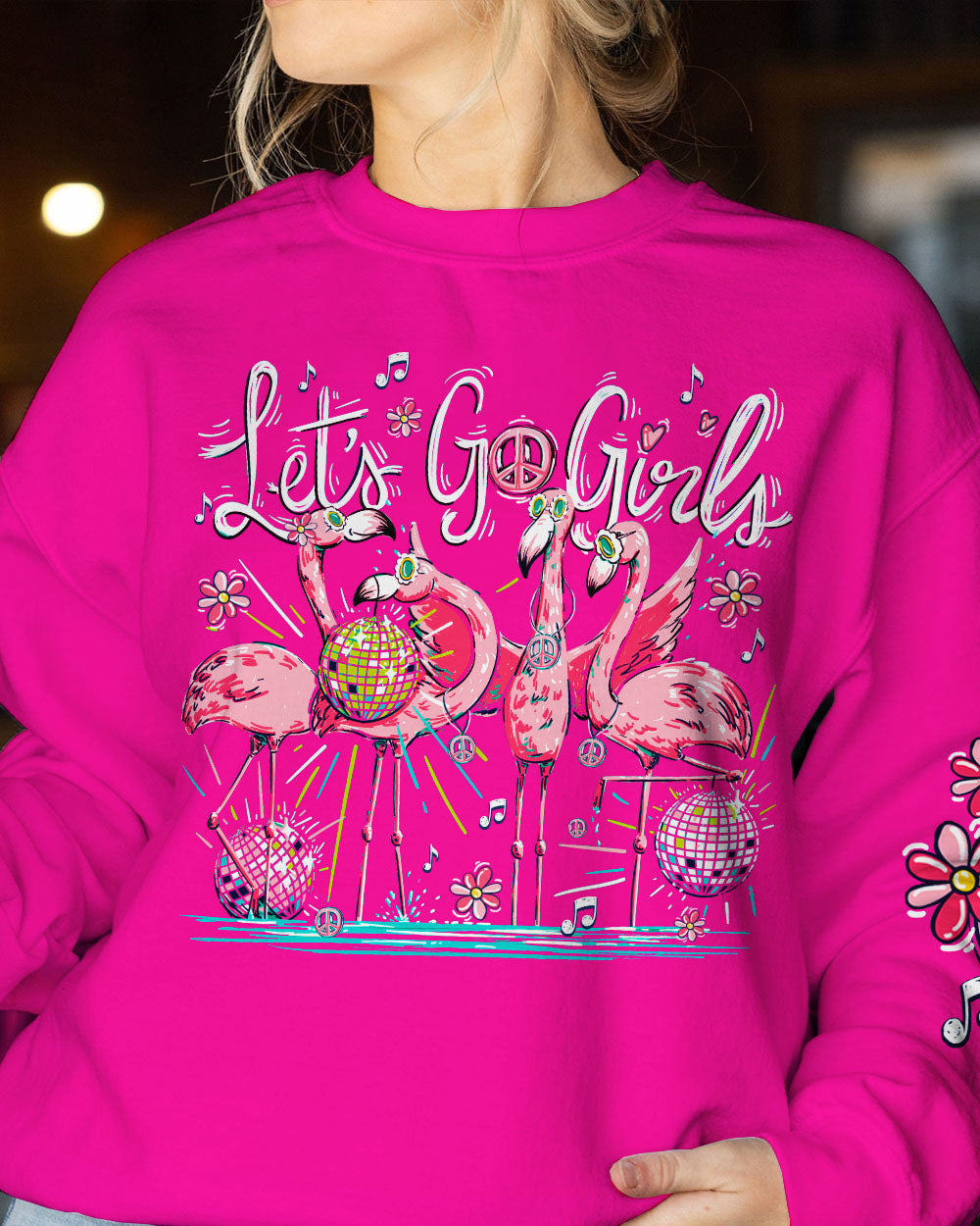 LET'S GO GIRLS FLAMINGO ALL OVER PRINT - TY0407235