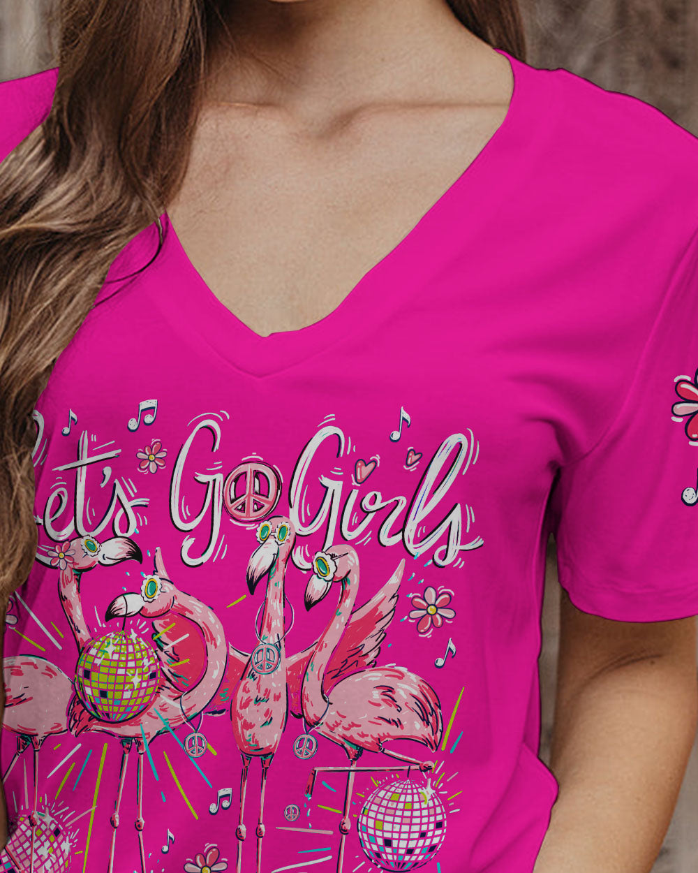 LET'S GO GIRLS FLAMINGO ALL OVER PRINT - TY0407235