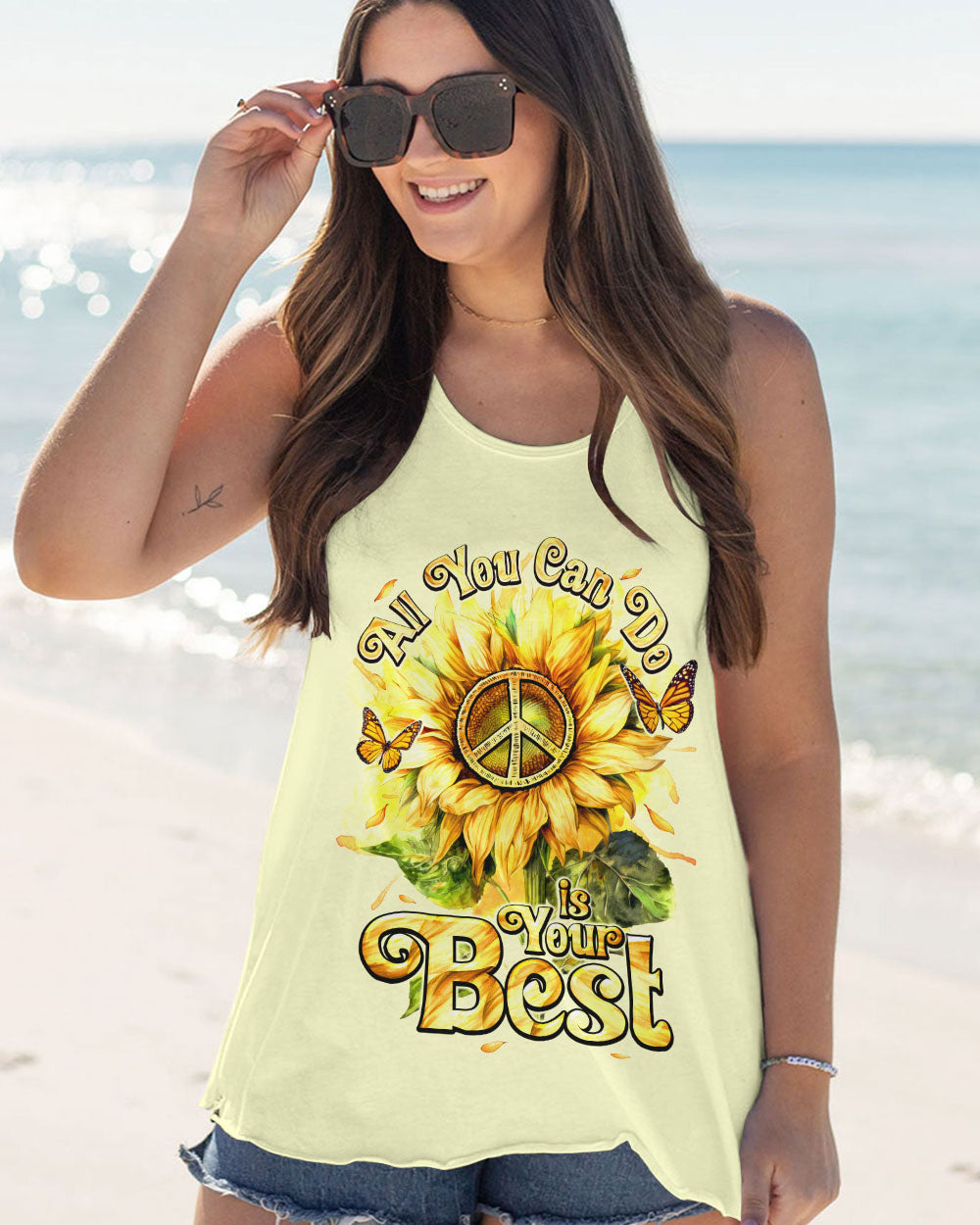 ALL YOU CAN DO IS YOUR BEST SUNFLOWER ALL OVER PRINT - TY0501241