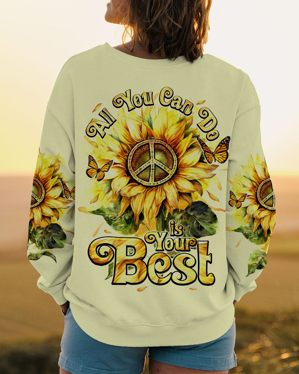 ALL YOU CAN DO IS YOUR BEST SUNFLOWER ALL OVER PRINT - TY0501241