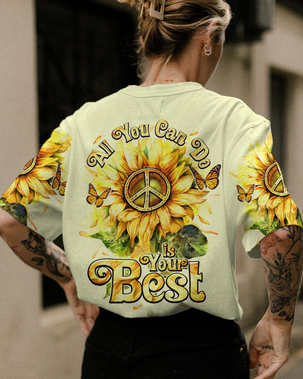 ALL YOU CAN DO IS YOUR BEST SUNFLOWER ALL OVER PRINT - TY0501241
