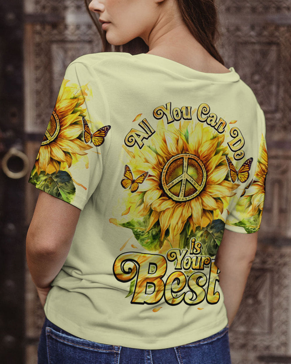 ALL YOU CAN DO IS YOUR BEST SUNFLOWER ALL OVER PRINT - TY0501241