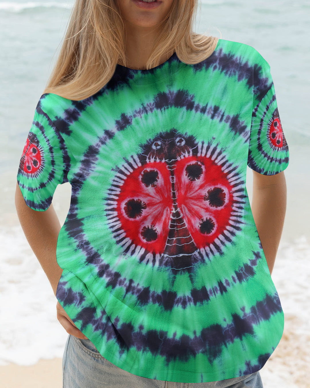 GREEN AURA LADYBUG ALL OVER PRINT - TY0501261