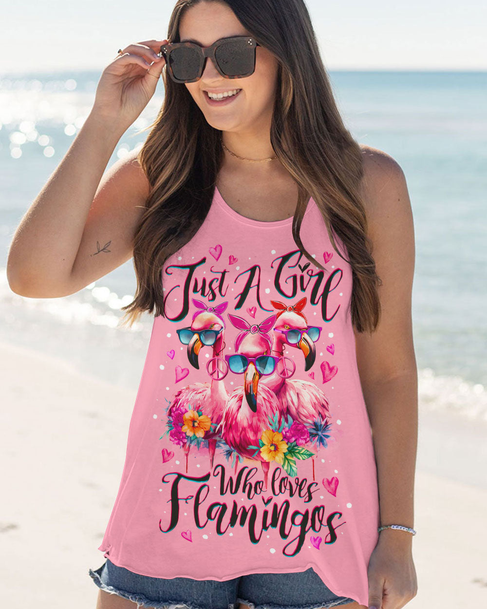 LOVES FLAMINGOS ALL OVER PRINT - TY0506231