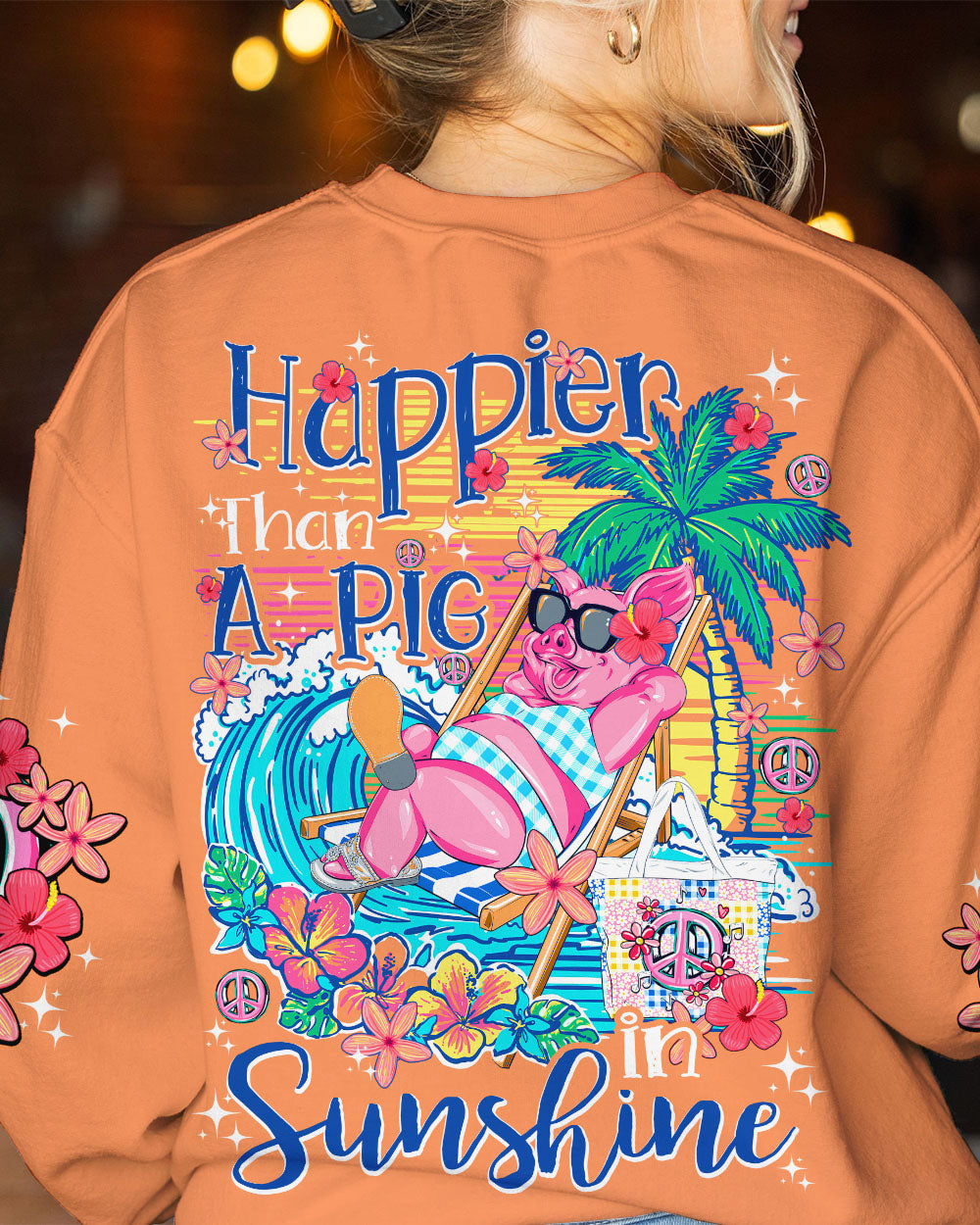HAPPIER THAN A PIG IN SUNSHINE ALL OVER PRINT - TY0507233
