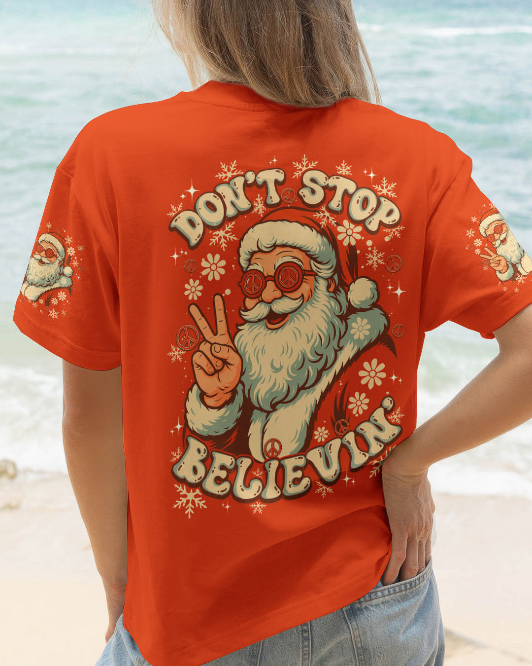 DON'T STOP BELIEVING SANTA CHRISTMAS ALL OVER PRINT - TY0511251