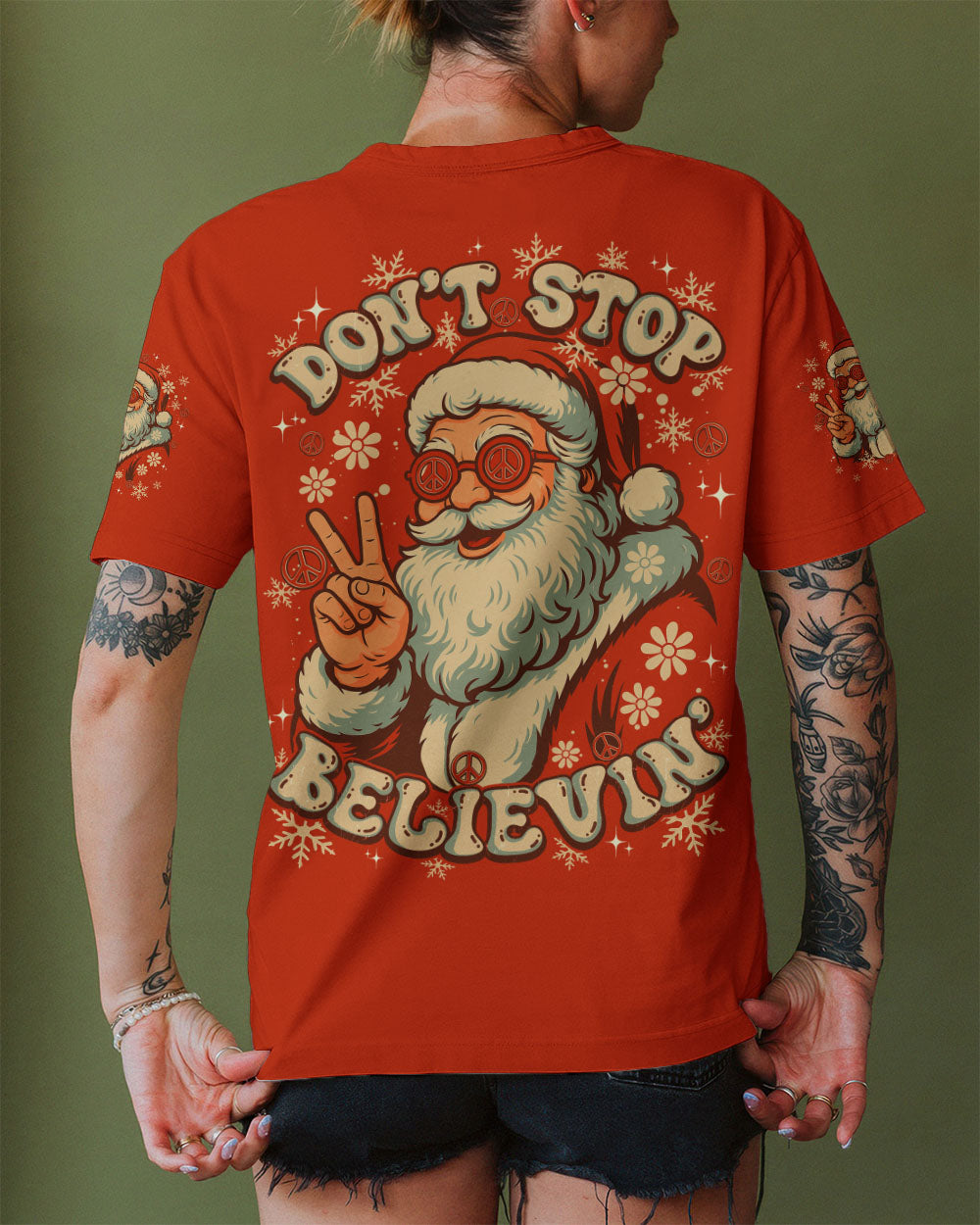 DON'T STOP BELIEVING SANTA CHRISTMAS ALL OVER PRINT - TY0511251