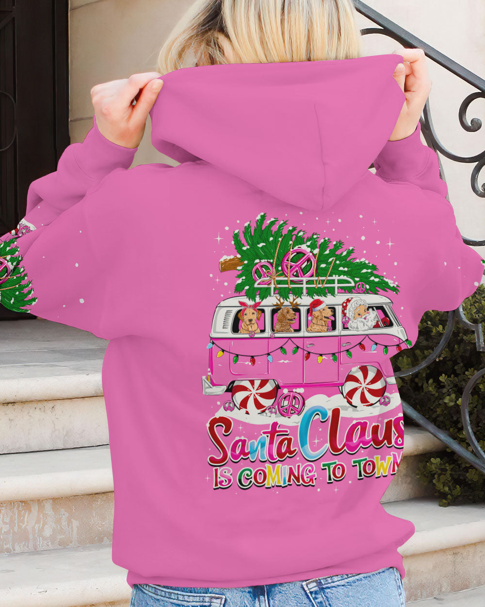 SANTA CLAUS IS COMING CHRISTMAS ALL OVER PRINT - TY0609232