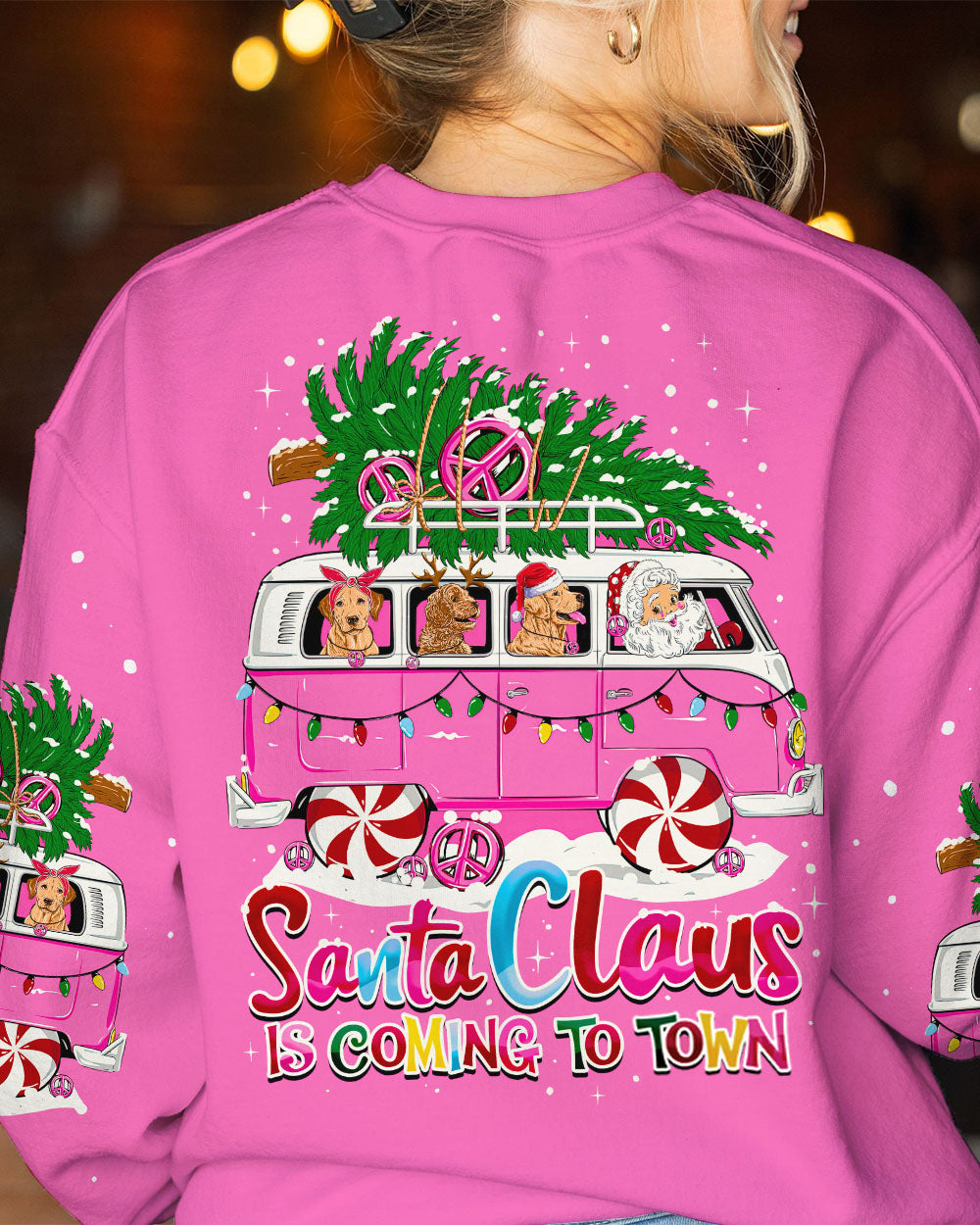 SANTA CLAUS IS COMING CHRISTMAS ALL OVER PRINT - TY0609232