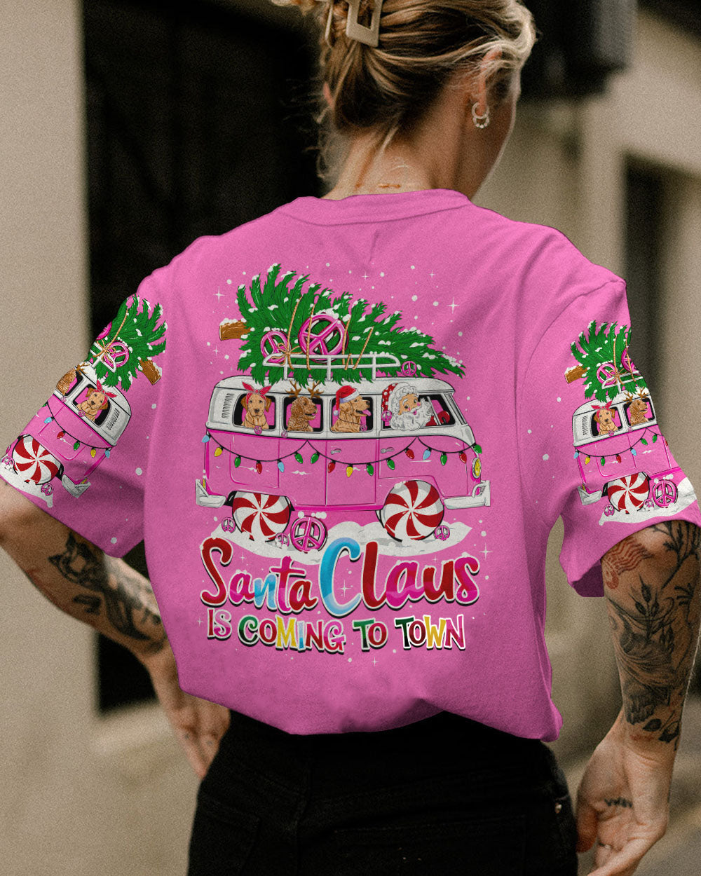 SANTA CLAUS IS COMING CHRISTMAS ALL OVER PRINT - TY0609232