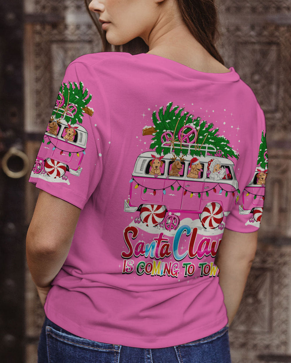 SANTA CLAUS IS COMING CHRISTMAS ALL OVER PRINT - TY0609232
