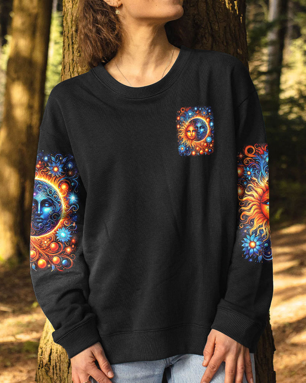 HELLO DARKNESS MY OLD FRIEND SUN AND MOON ALL OVER PRINT - TY0801241