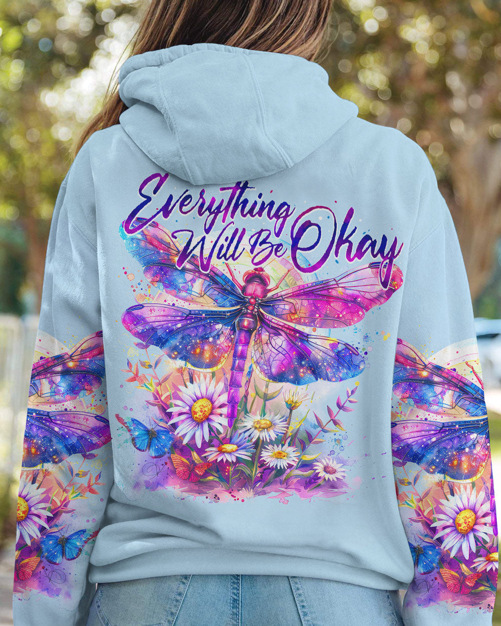EVERYTHING WILL BE OKAY DRAGONFLY ALL OVER PRINT - TY0803242