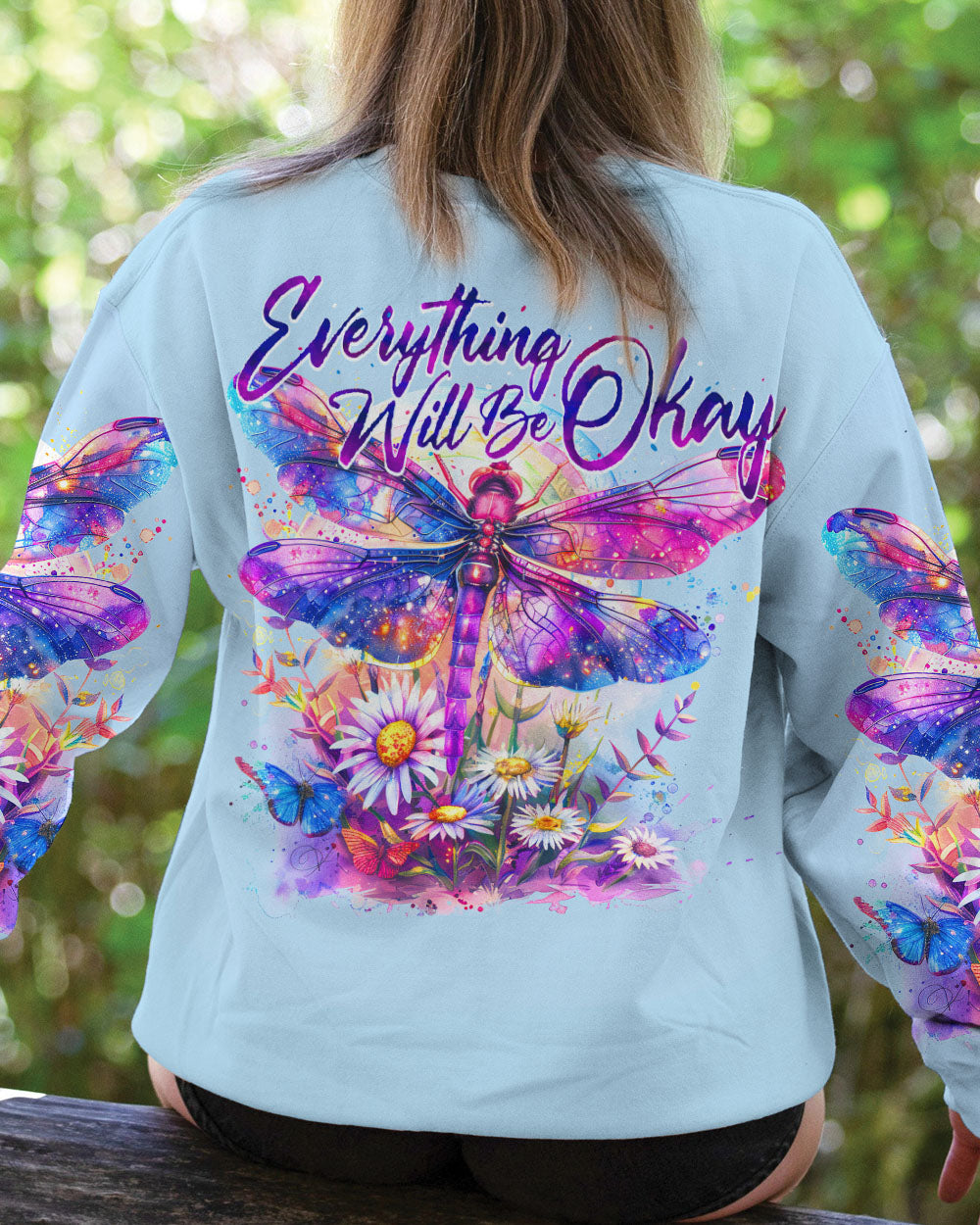 EVERYTHING WILL BE OKAY DRAGONFLY ALL OVER PRINT - TY0803242