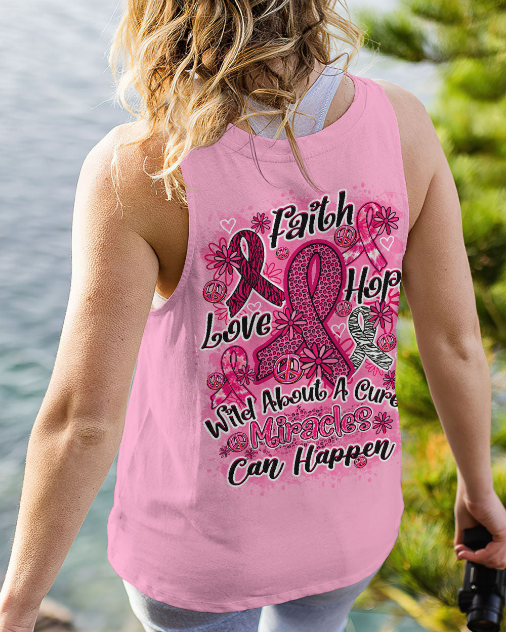 MIRACLES CAN HAPPEN PINK ALL OVER PRINT - TY0808232