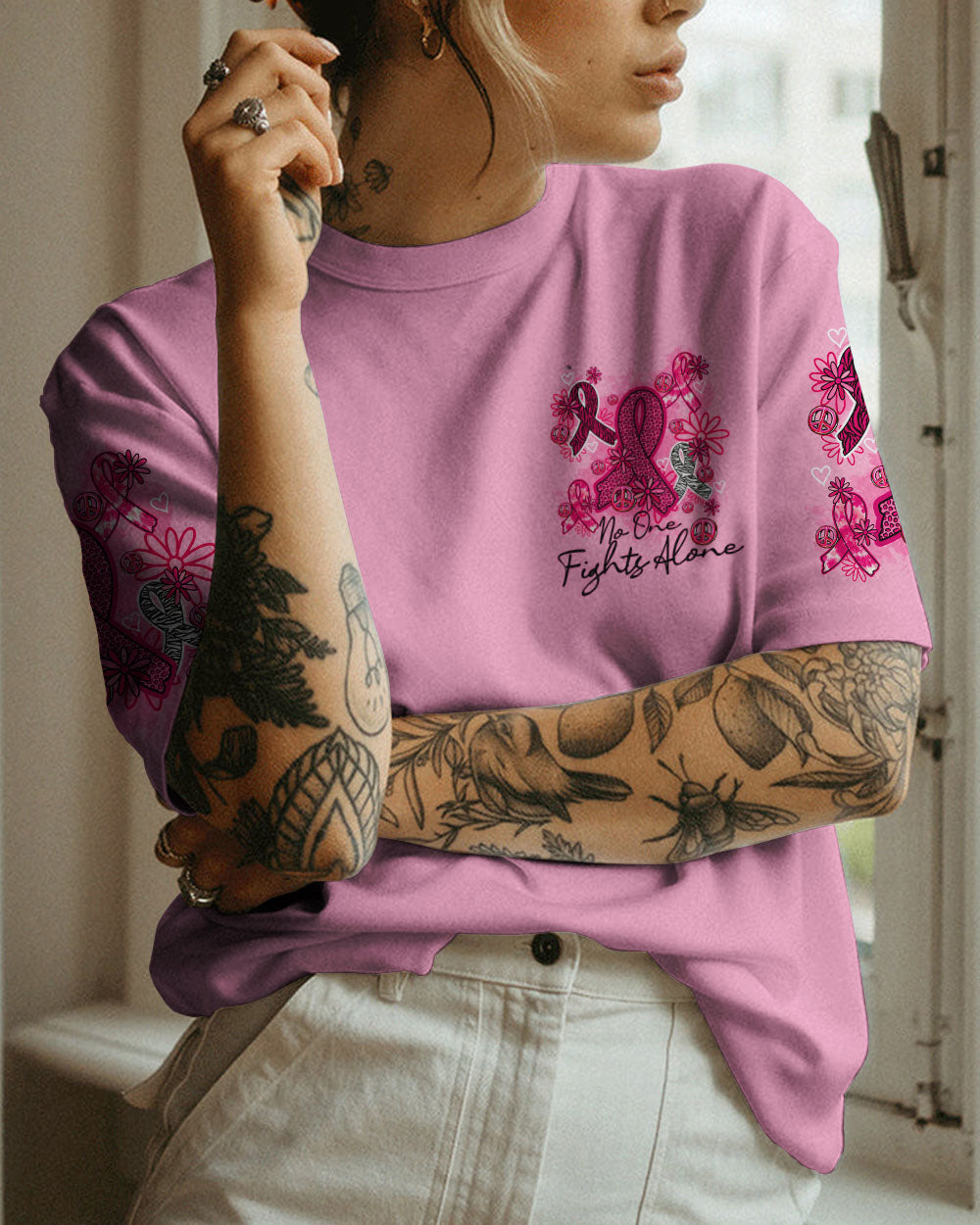 MIRACLES CAN HAPPEN PINK ALL OVER PRINT - TY0808232