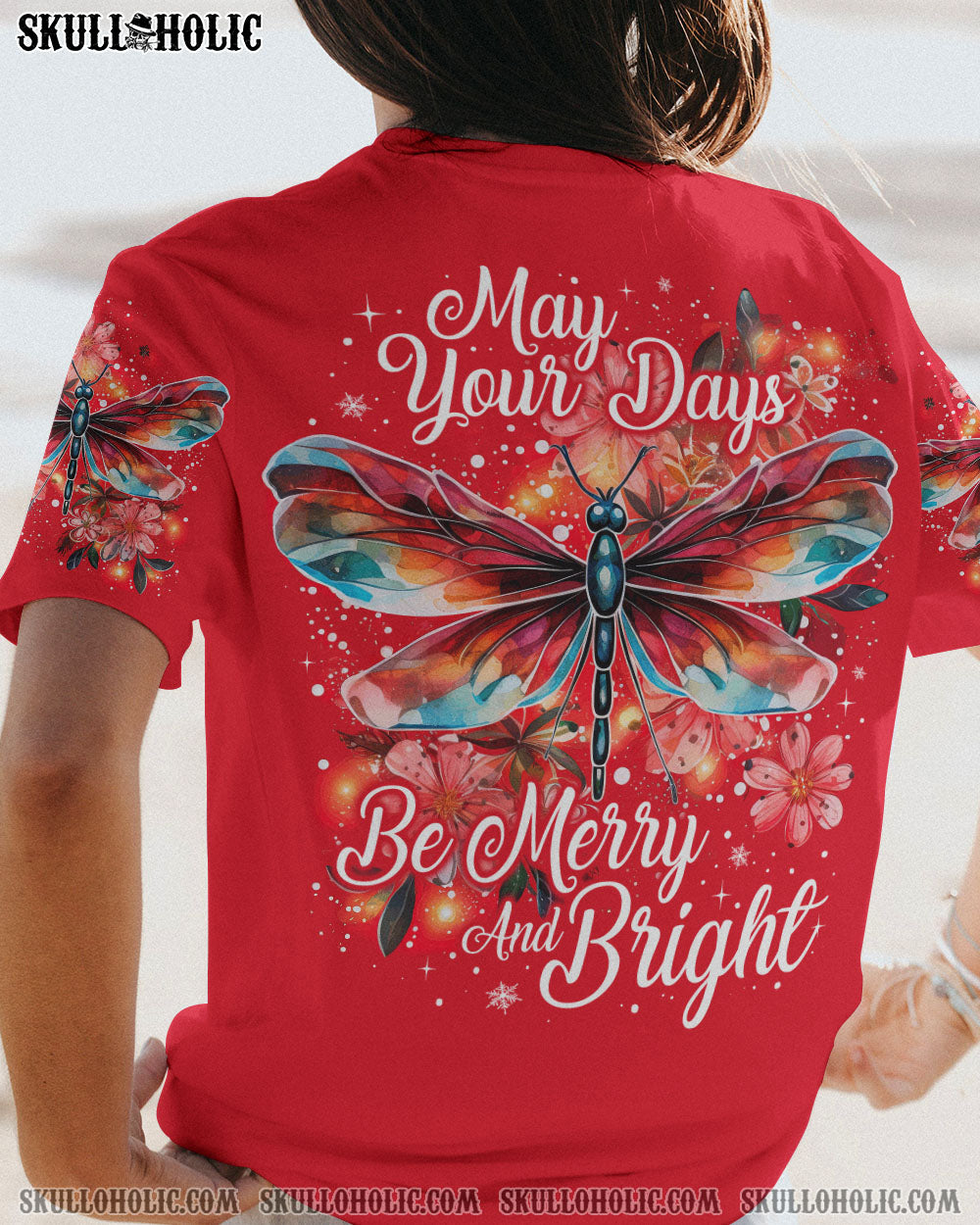 MAY YOUR DAYS BE MERRY DRAGONFLY CHRISTMAS ALL OVER PRINT - TY0809232