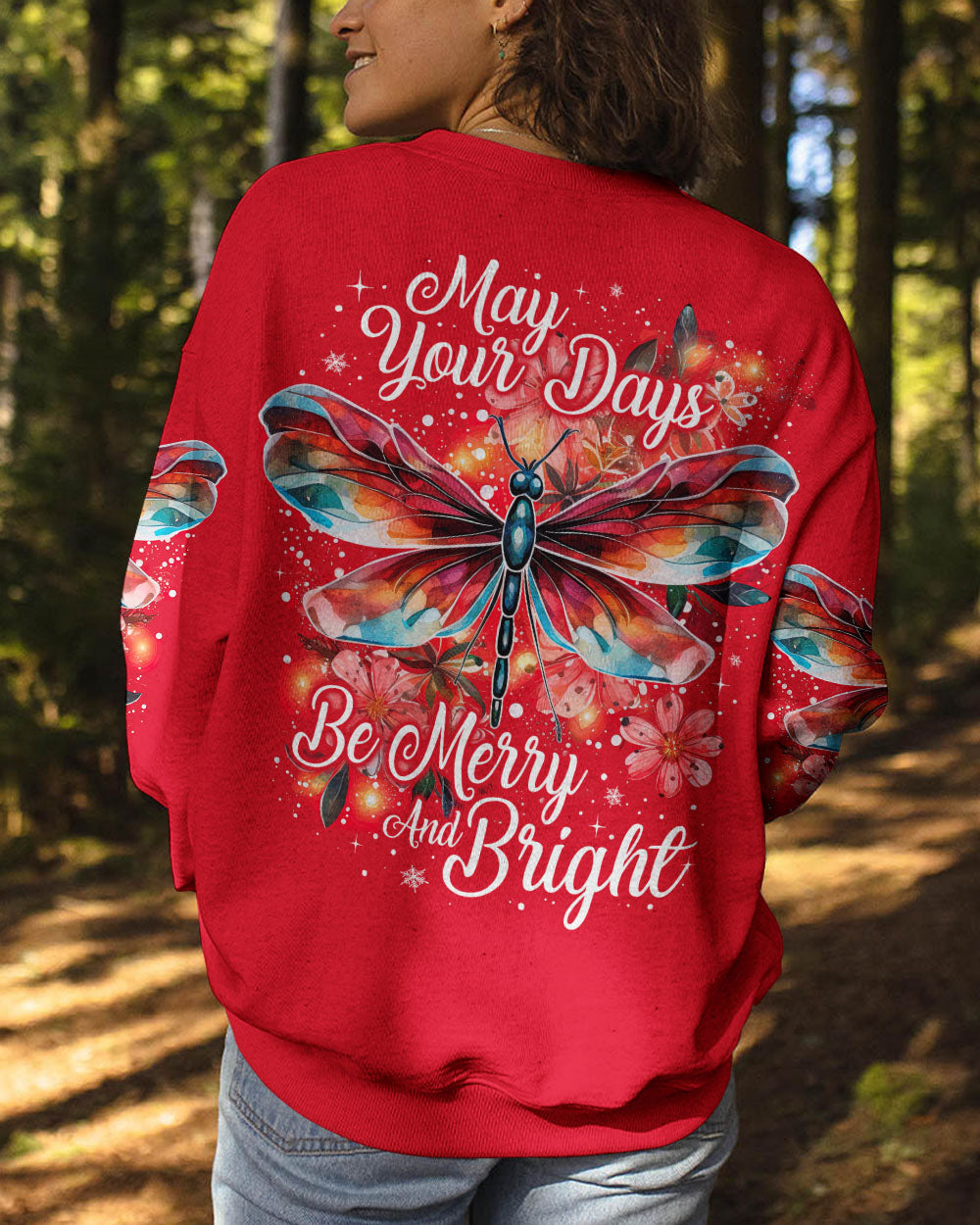 MAY YOUR DAYS BE MERRY DRAGONFLY CHRISTMAS ALL OVER PRINT - TY0809232