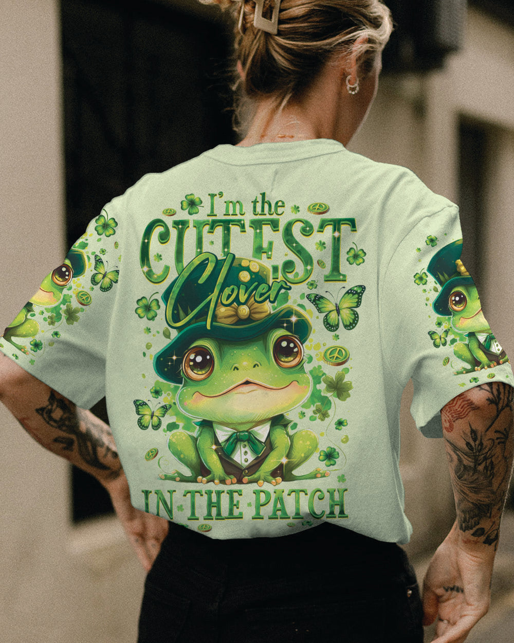 CUTEST CLOVER FROG PATRICK'S DAY ALL OVER PRINT - TY0901241