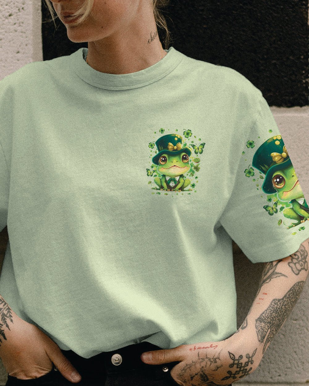 CUTEST CLOVER FROG PATRICK'S DAY ALL OVER PRINT - TY0901241