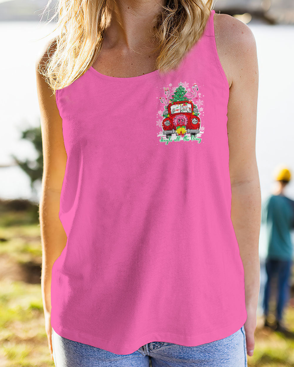 JINGLE ALL THE WAY FLAMINGO CHRISTMAS ALL OVER PRINT - TY0910231