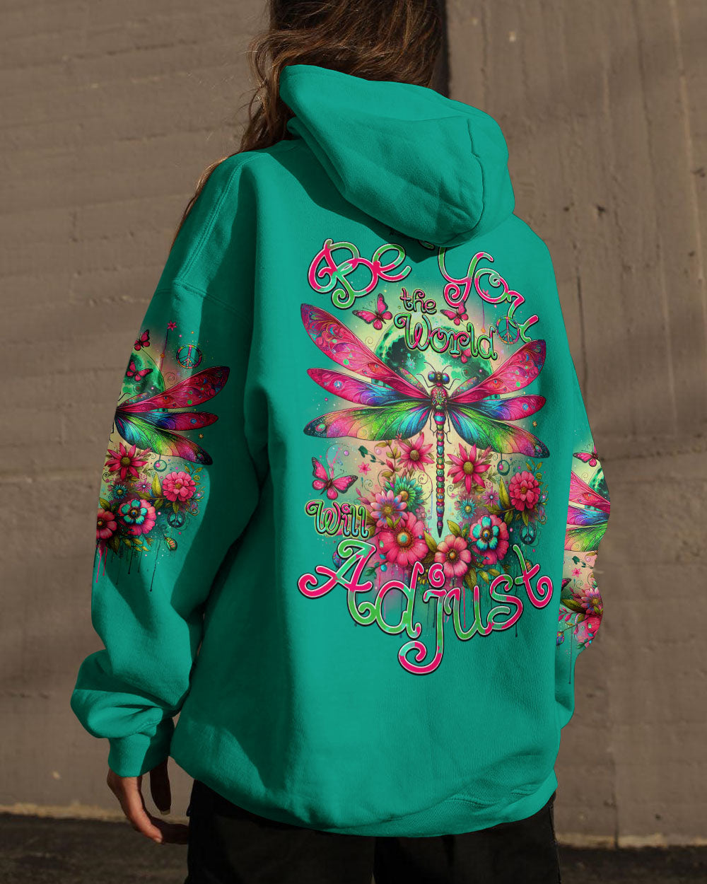 BE YOU THE WORLD WILL ADJUST DRAGONFLY ALL OVER PRINT - TY0912231