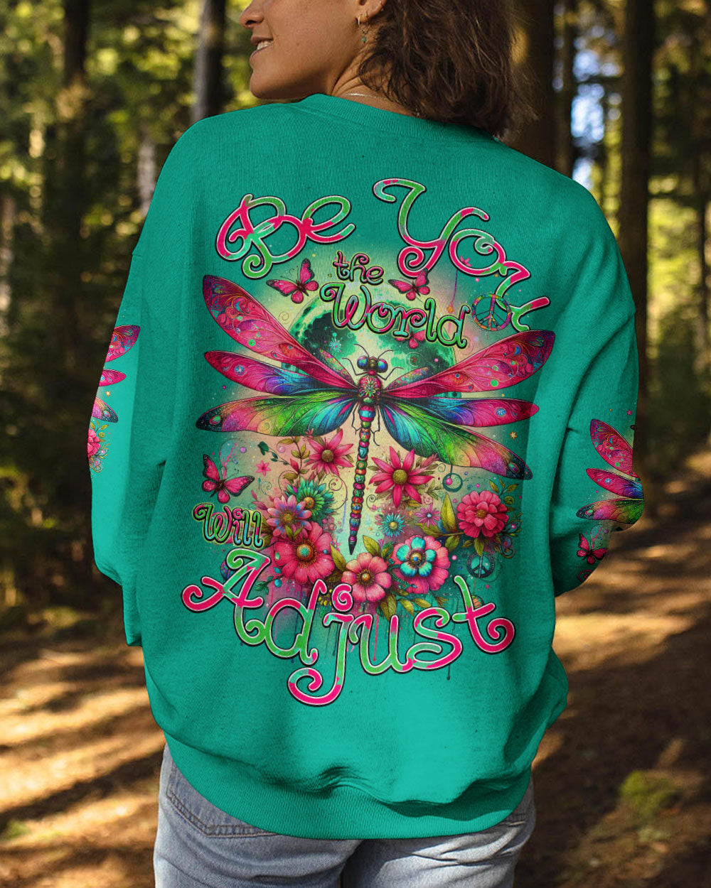 BE YOU THE WORLD WILL ADJUST DRAGONFLY ALL OVER PRINT - TY0912231