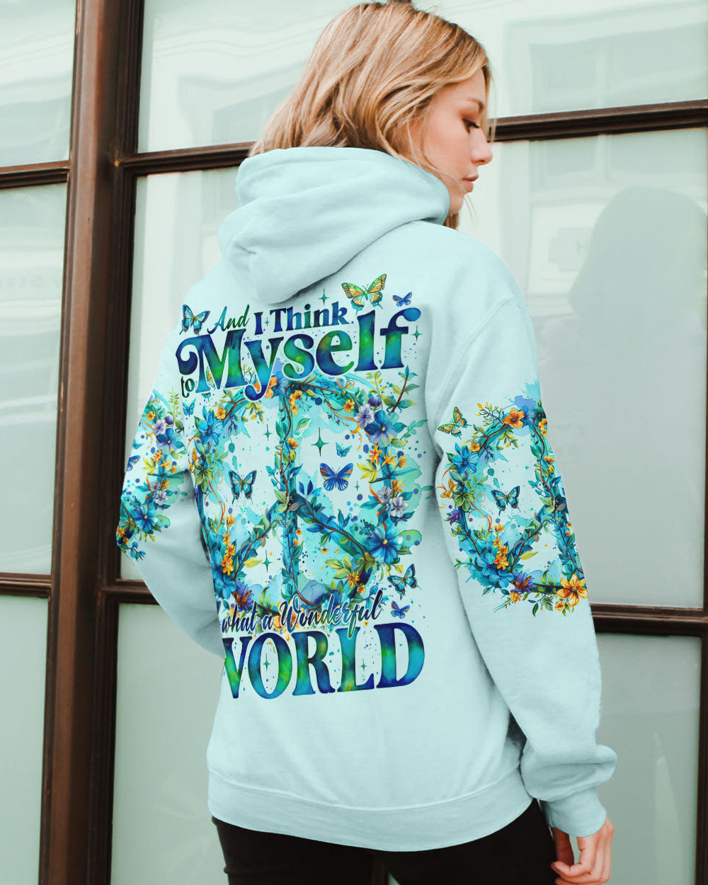 A WONDERFUL WORLD PEACE FLOWERS ALL OVER PRINT - TY1005241