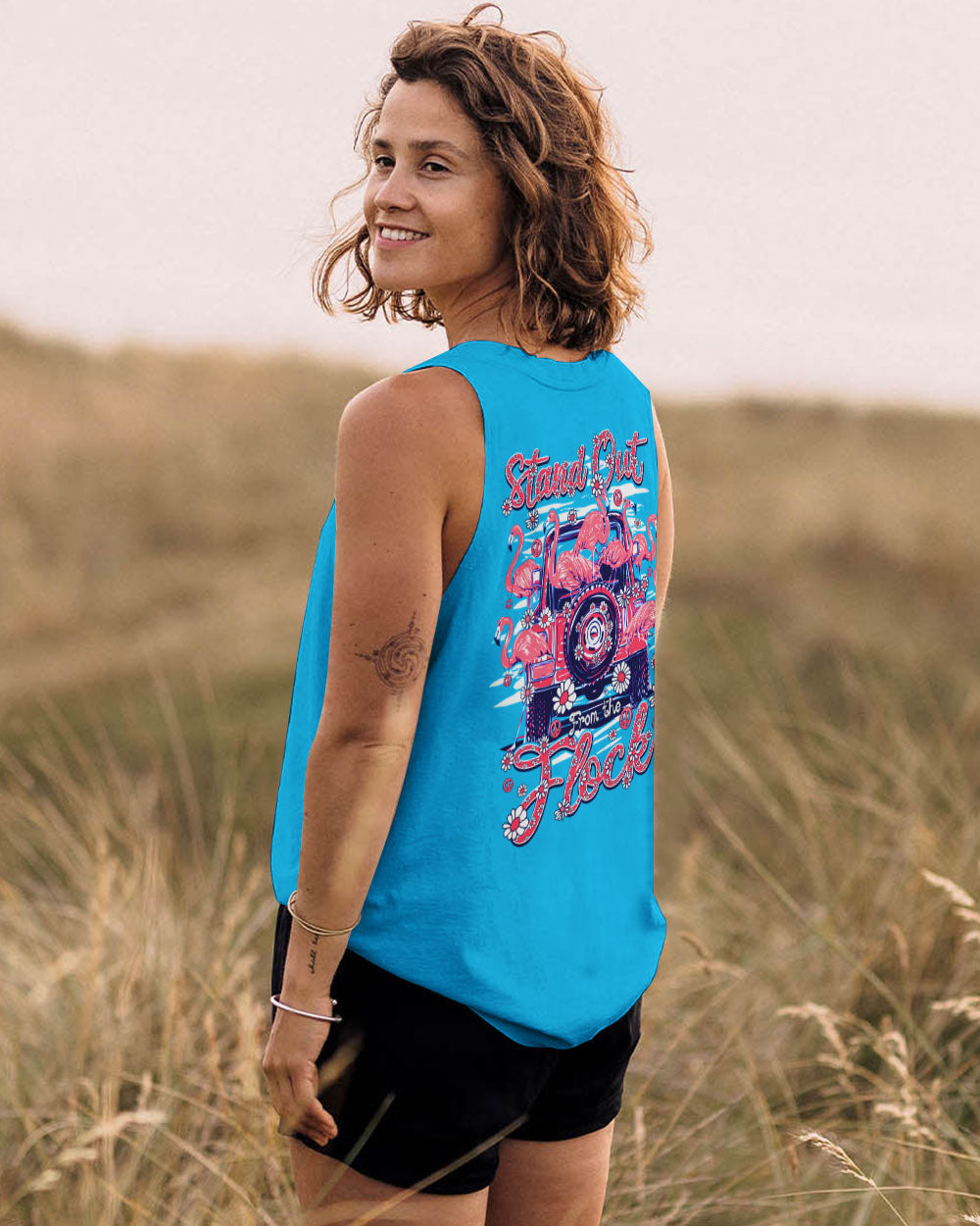 STAND OUT FROM THE FLOCK FLAMINGOS ALL OVER PRINT - TY1007241