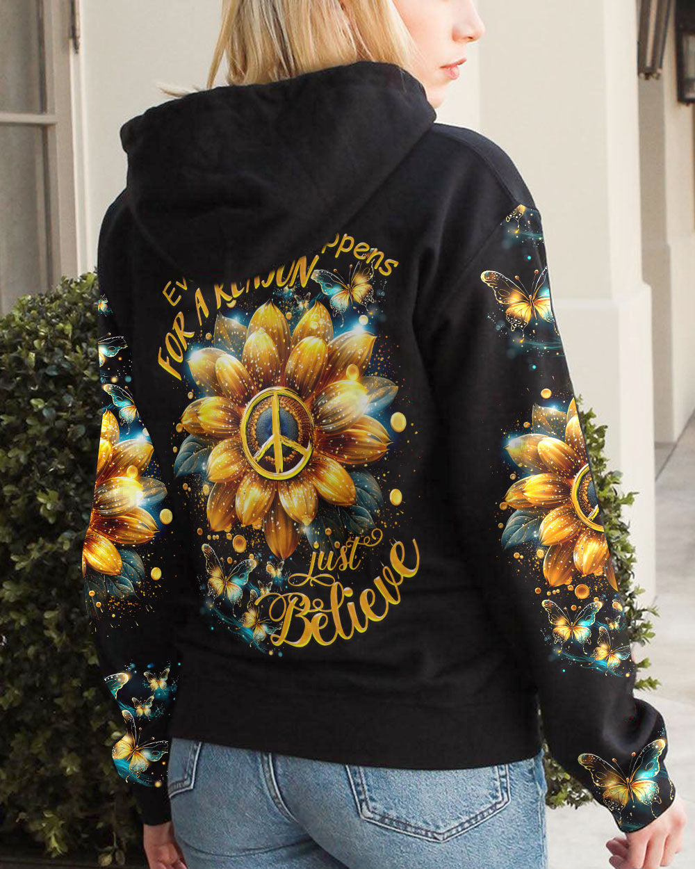JUST BELIEVE SUNFLOWER ALL OVER PRINT - TY1107231