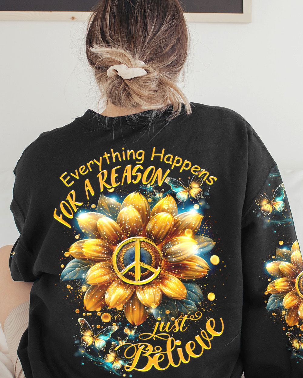 JUST BELIEVE SUNFLOWER ALL OVER PRINT - TY1107231
