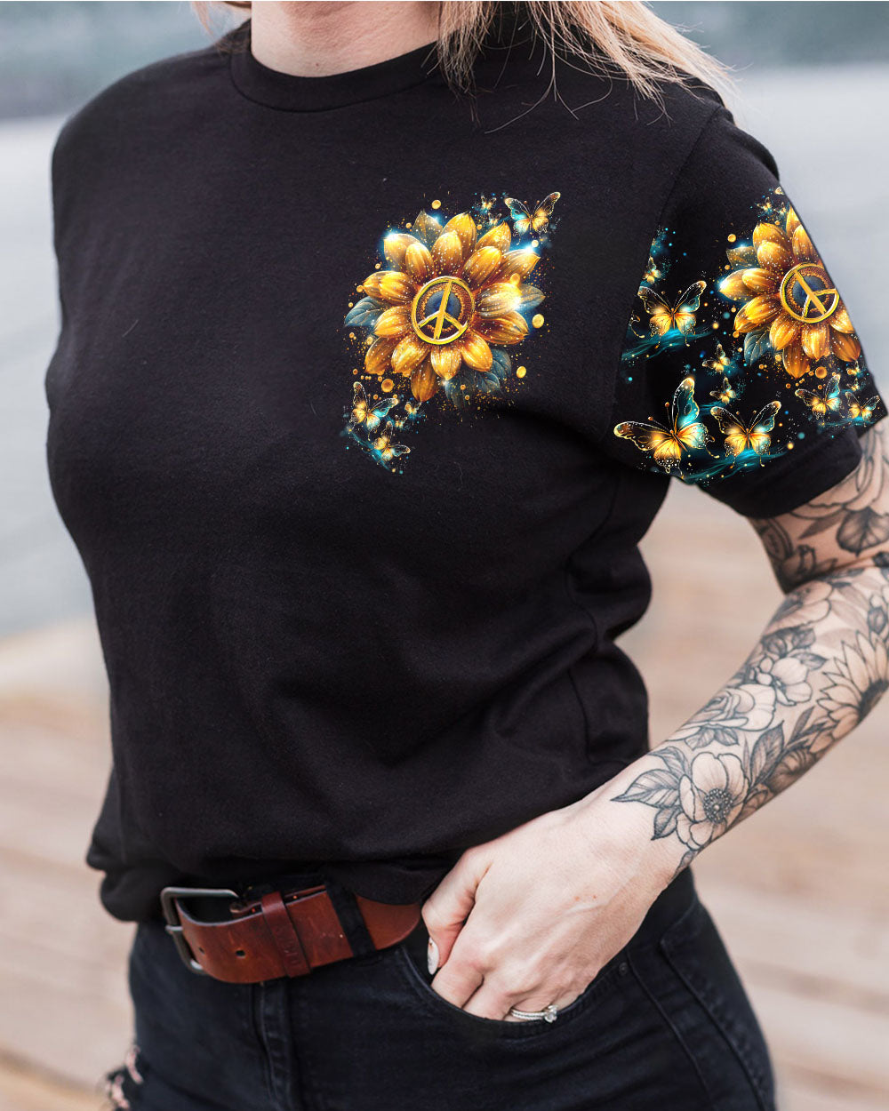 JUST BELIEVE SUNFLOWER ALL OVER PRINT - TY1107231