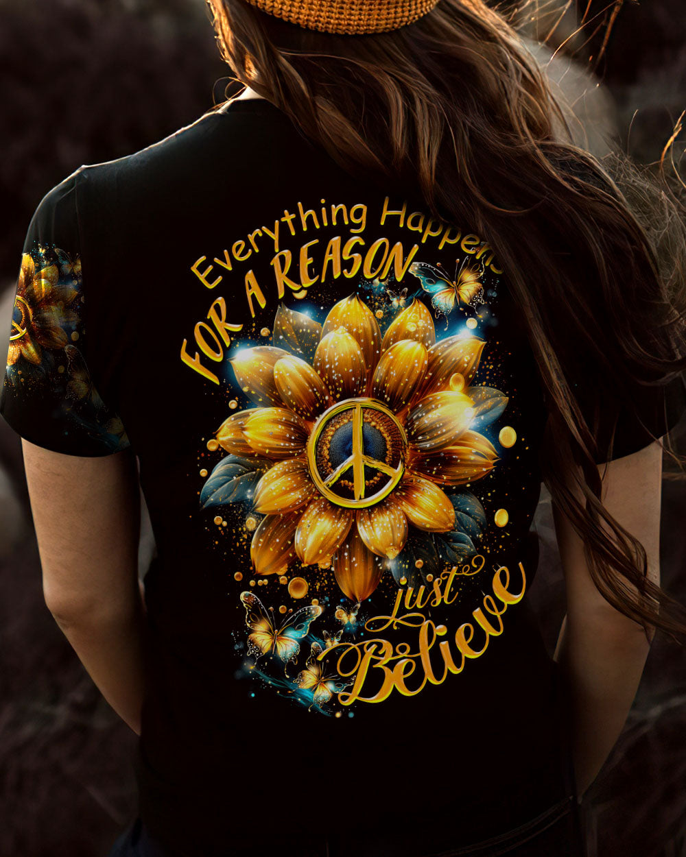 JUST BELIEVE SUNFLOWER ALL OVER PRINT - TY1107231