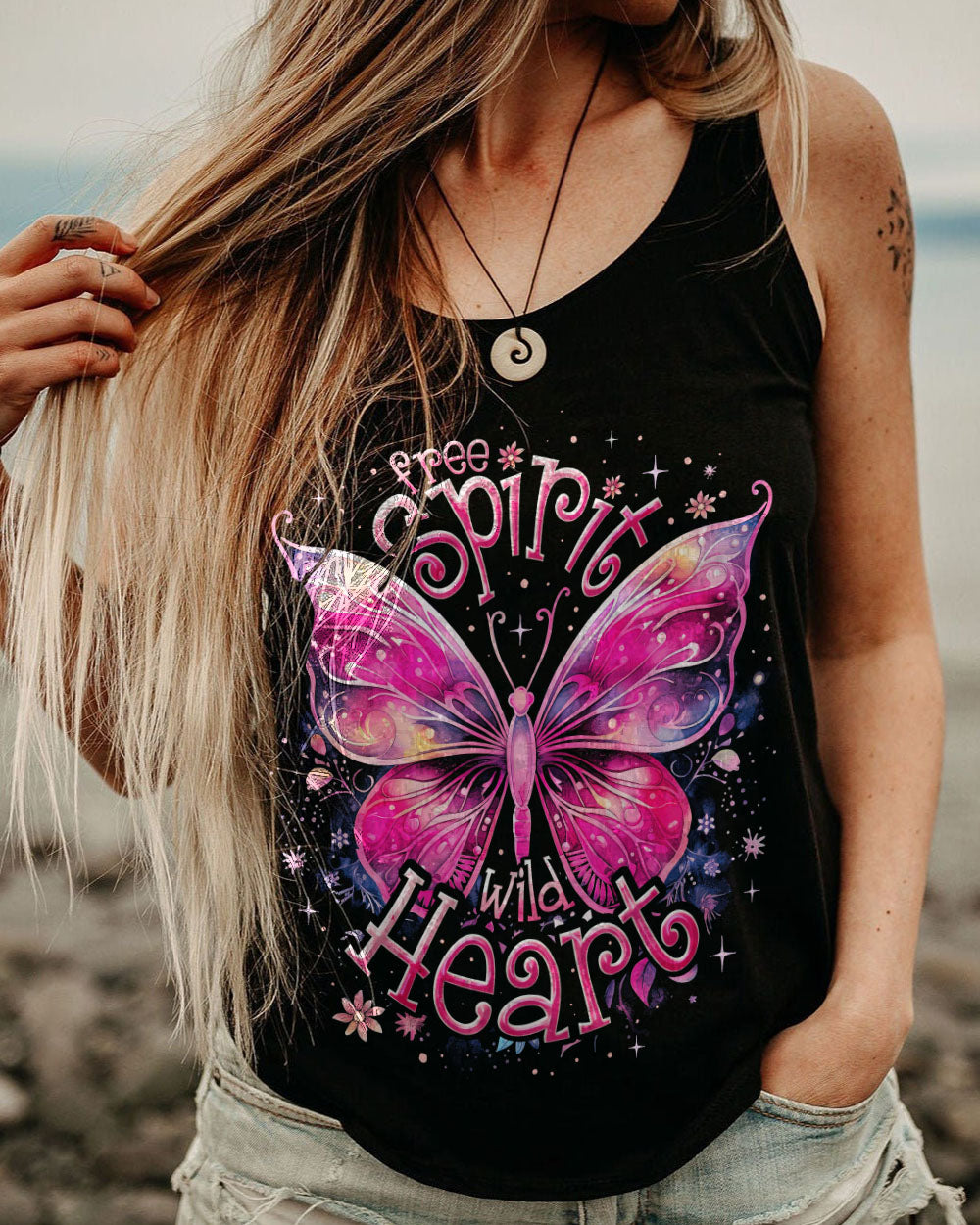 FREE SPIRIT BUTTERFLY ALL OVER PRINT - TY1408231