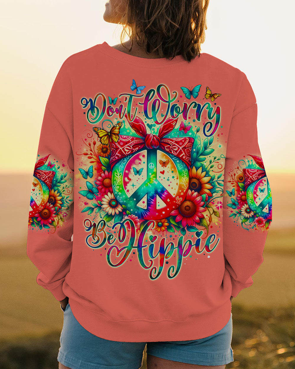 DON'T WORRY BE HIPPIE ALL OVER PRINT - TY1505242