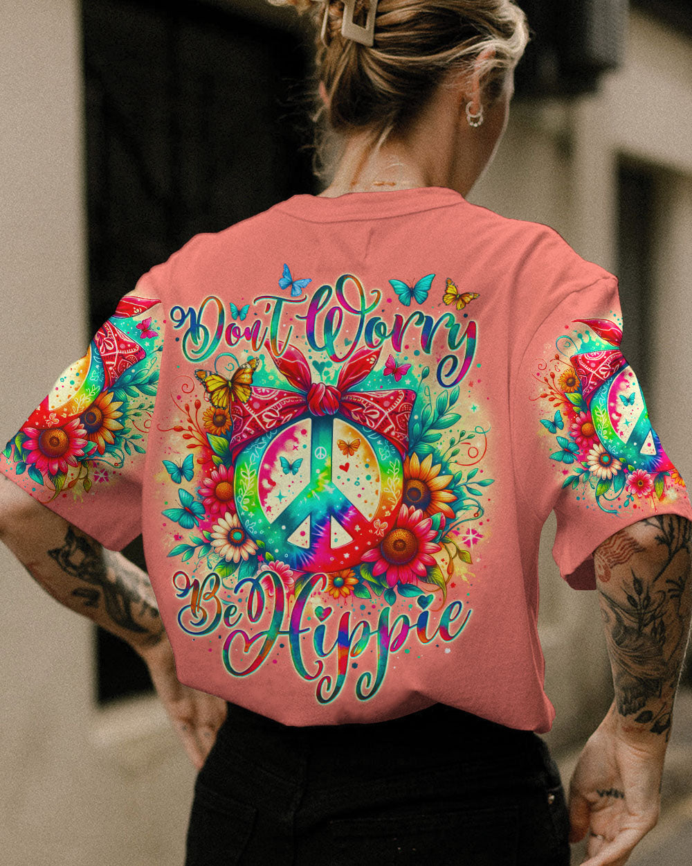 DON'T WORRY BE HIPPIE ALL OVER PRINT - TY1505242
