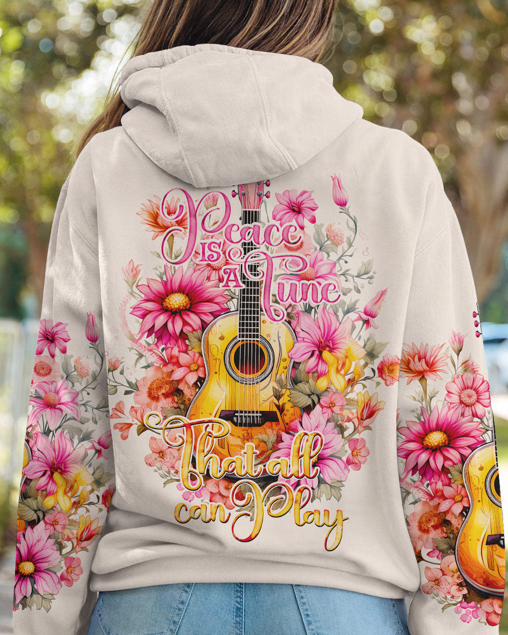 PEACE IS A TUNE GUITAR ALL OVER PRINT - TY1508232