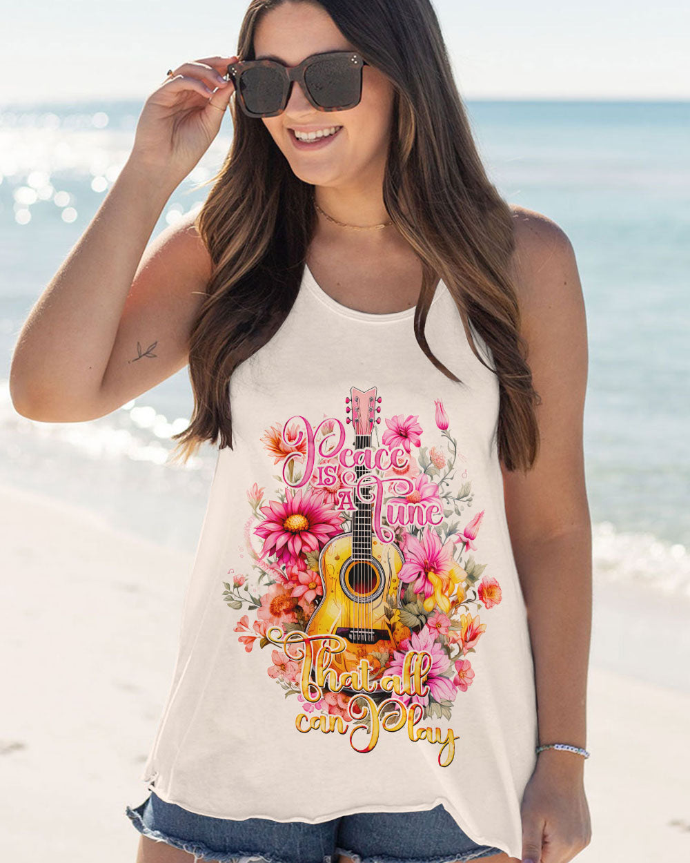 PEACE IS A TUNE GUITAR ALL OVER PRINT - TY1508232